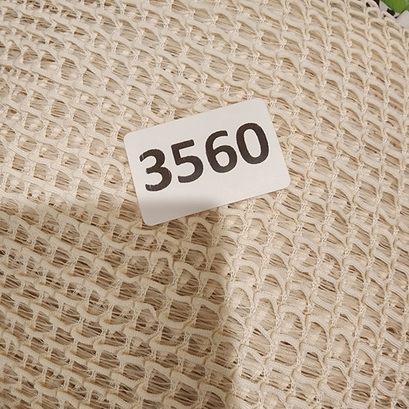 Um Gee Ivory Fishnet High Low boho top size L - Picture 9 of 9